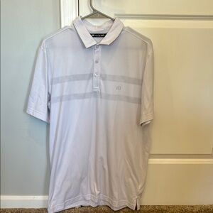 Travis Mathew White Polo Shirt Lightweight Athletic Wear